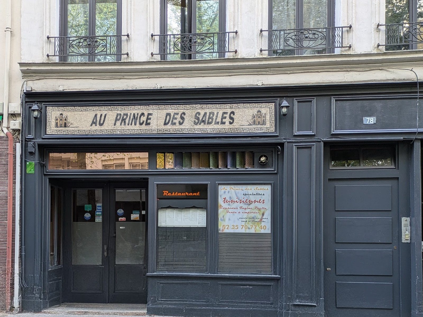 Au Prince des Sables, restaurant à Rouen